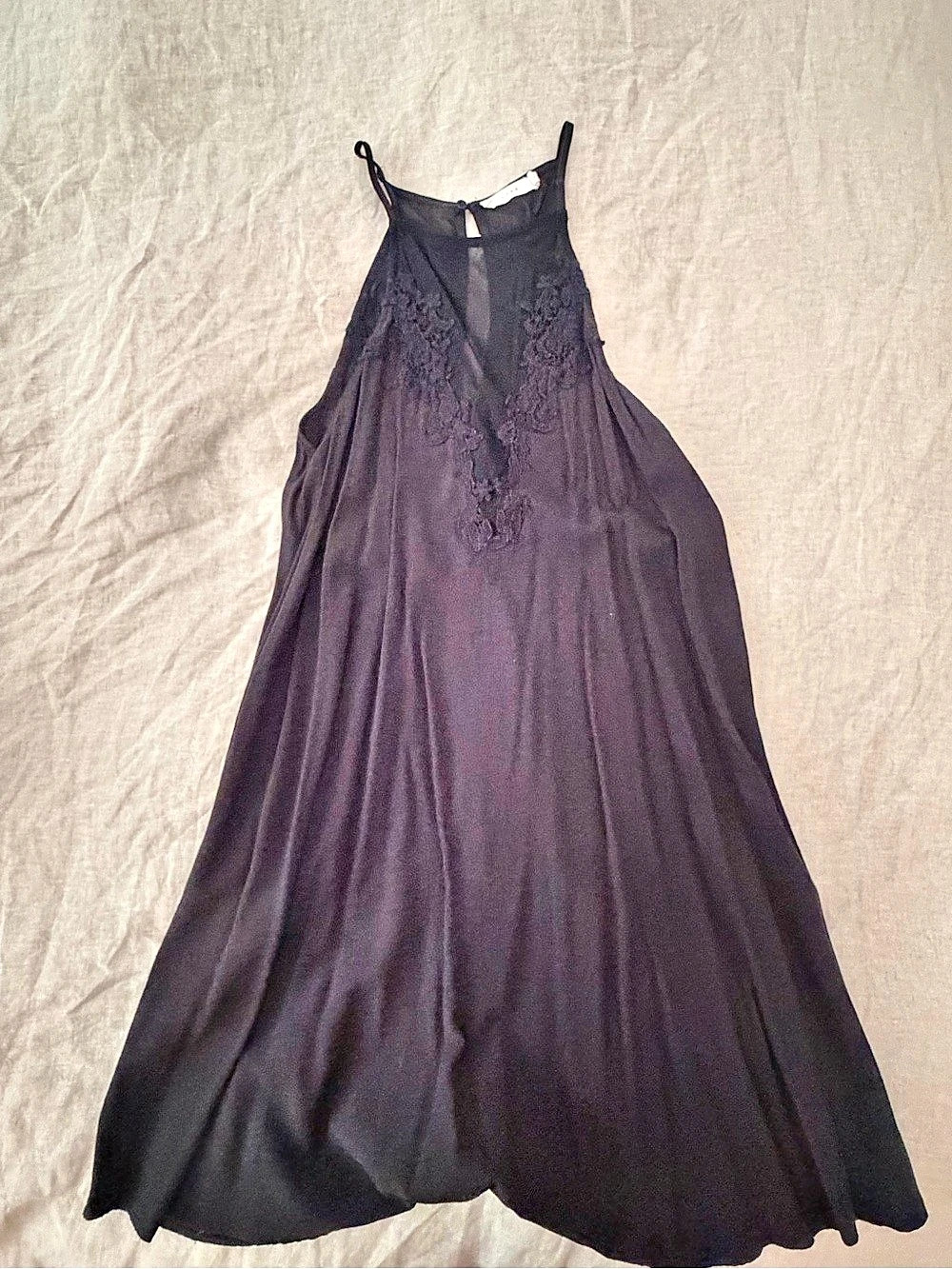 Lush Black Maxi Dress Like New
